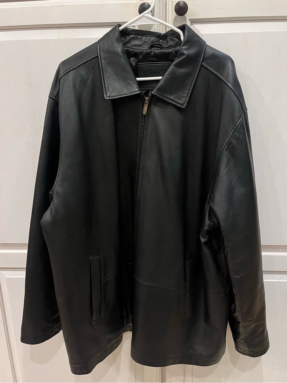 Knightsbridge Men’s Genuine Leather Jacket Zip Up Quilted Interior Size XL